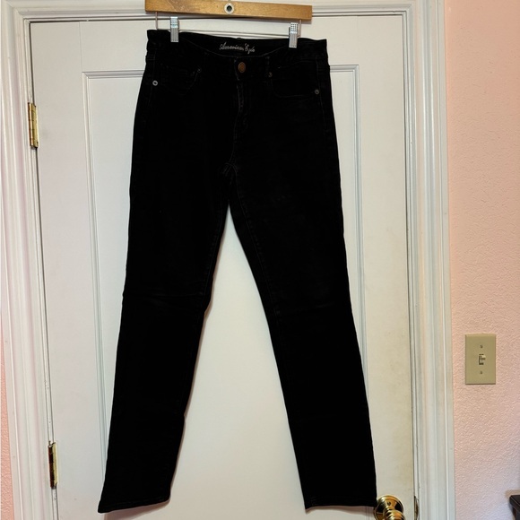 Black American Eagle Skinny Jeans | 14 regular - Picture 4 of 12